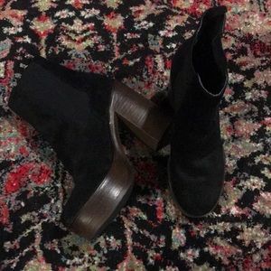 🔴 TOPSHOP PLATFORM SUEDE BOOTS SZ 9